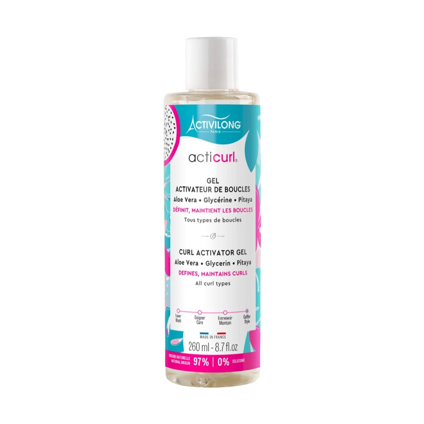 Activilong Acticurl Curl Activator Gel Aloe Vera Glycerin Pitaya 260 ml