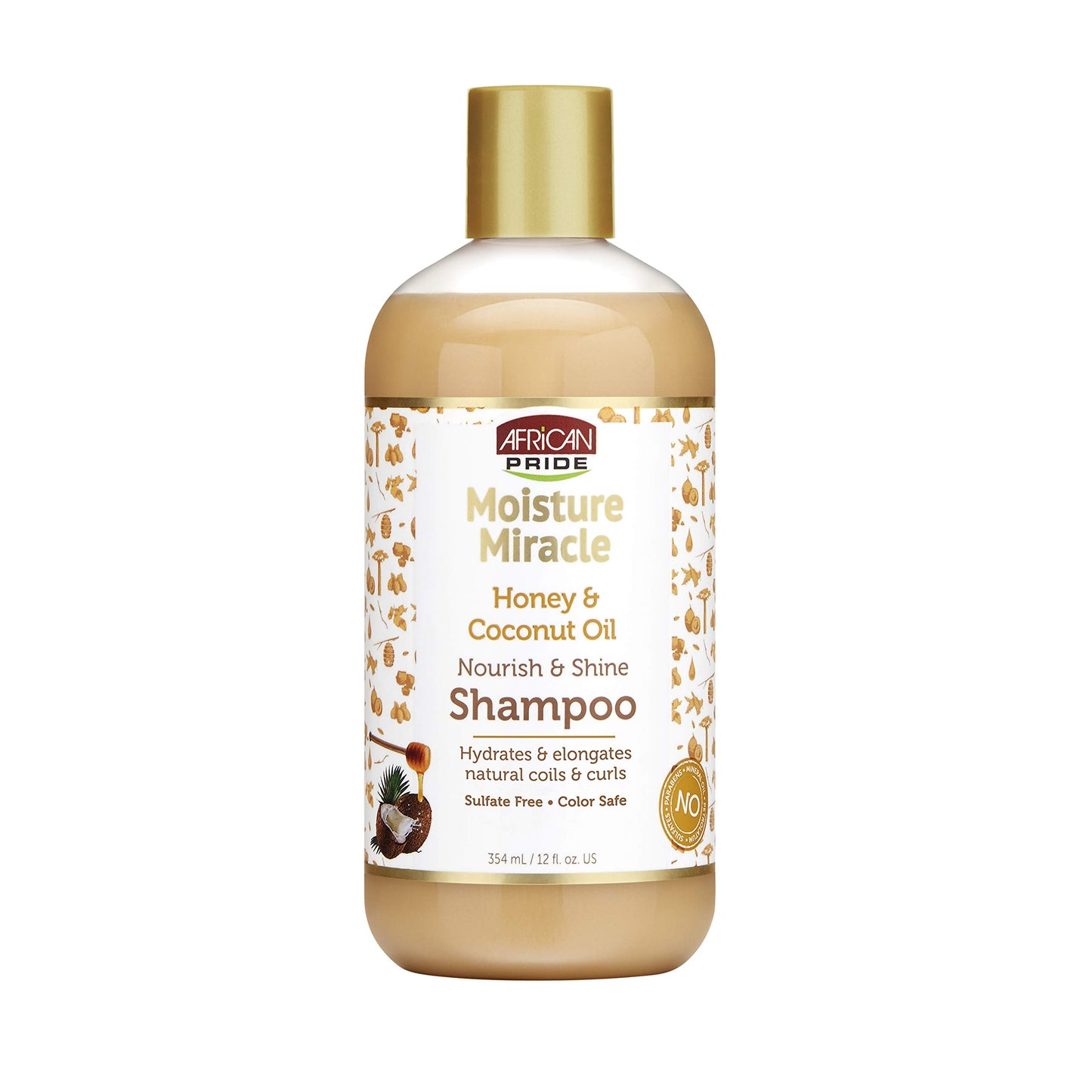 African Pride Moisture Miracle Honey & Coconut Oil Shampoo 12 oz
