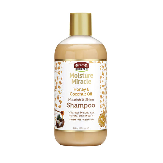 African Pride Moisture Miracle Honey & Coconut Oil Shampoo 12 oz